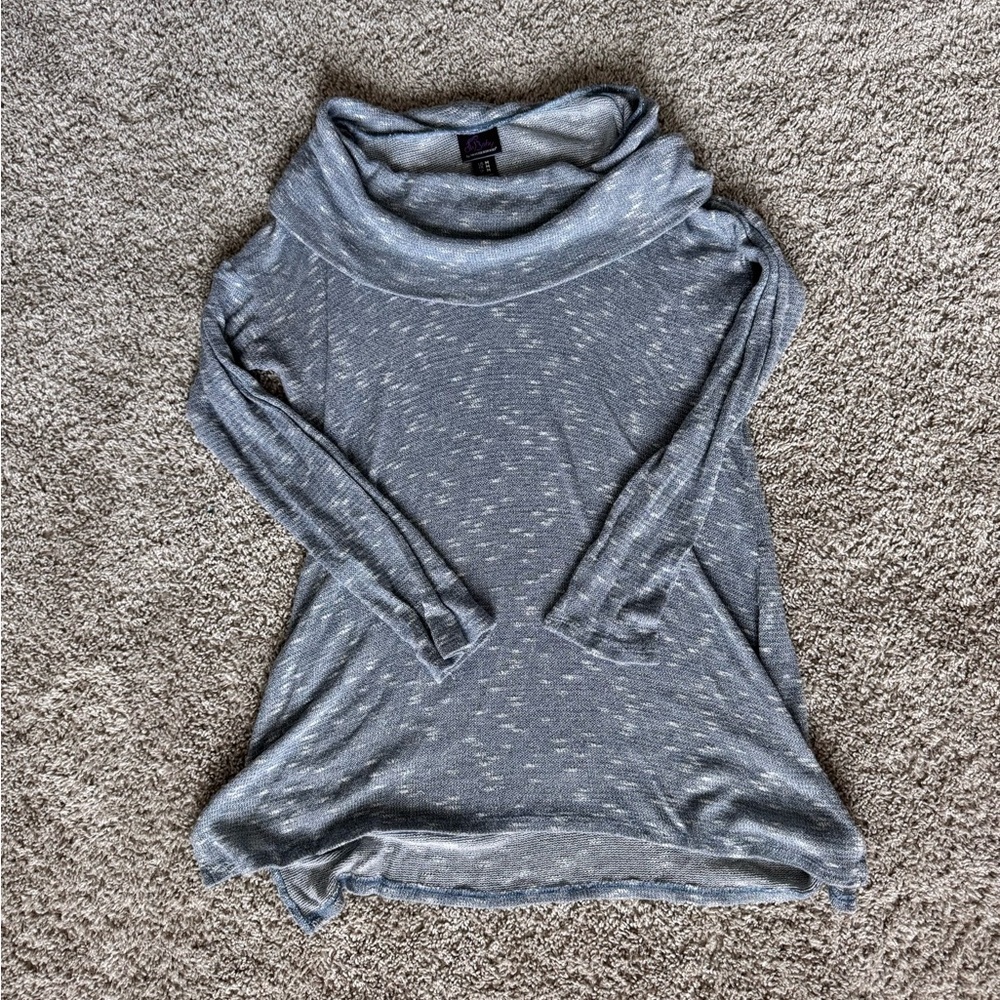 Motherhood Heathered Cowl Neck Sweater long sleeve maternity top size medium - Picture 2 of 10